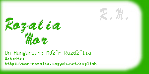 rozalia mor business card