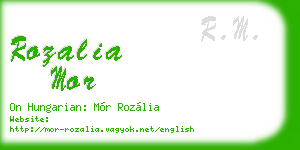 rozalia mor business card